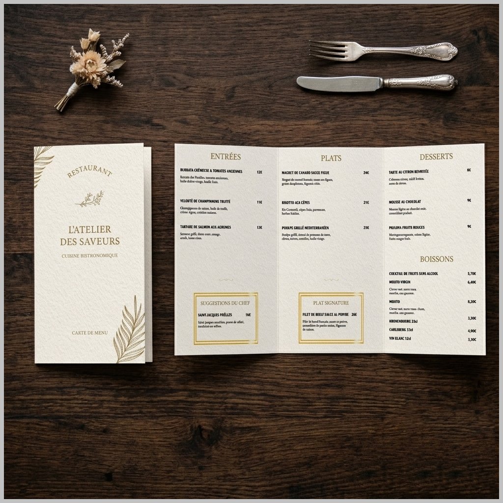 carte de menu